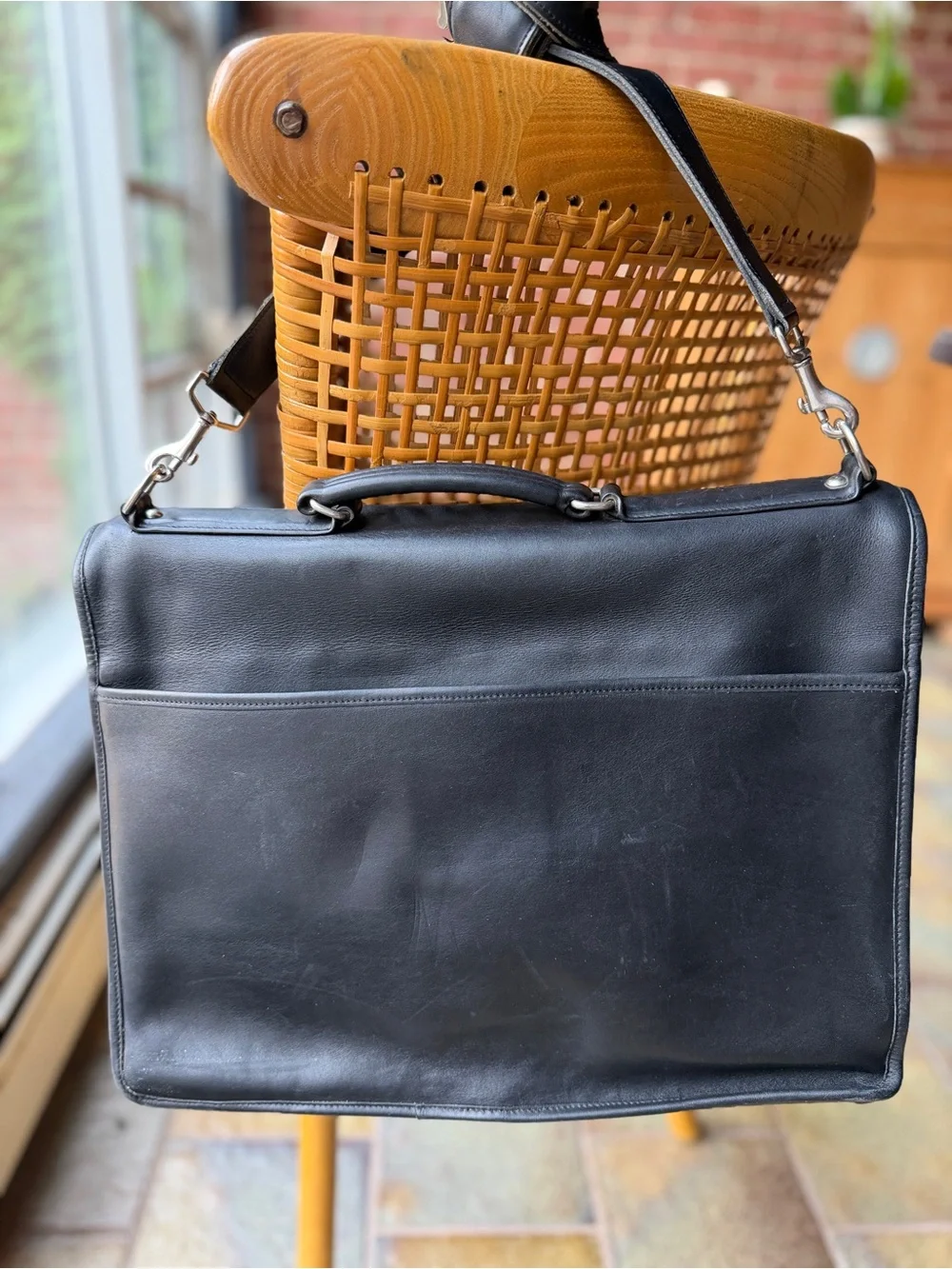 Vintage Coach Briefcase in Black